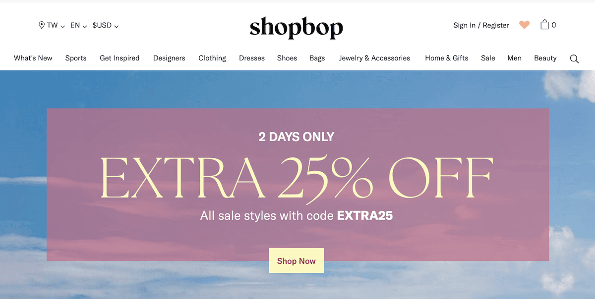 折扣活動 Net-A-Porter & Shopbop