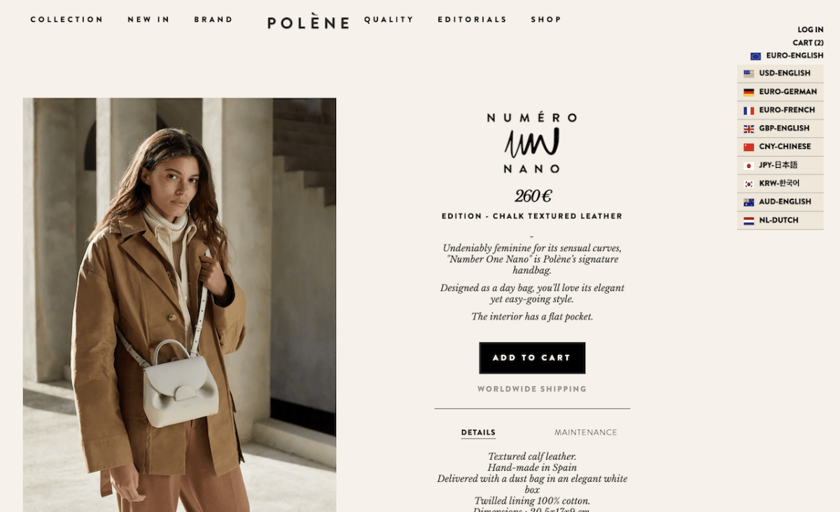 Polene 官網訂購分享 法國輕奢品牌 - 第3張圖 Polene 官網訂購分享 法國輕奢品牌